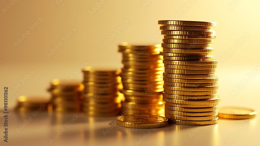 Stacks of coins arranged in increasing height, symbolizing financial growth and success. The image reflects wealth accumulation, investment progress, and the steady rise of economic prosperity. Stacks of coins arranged in increasing height, symbolizing financial growth and success. The image reflects wealth accumulation, investment progress, and the steady rise of economic prosperity.