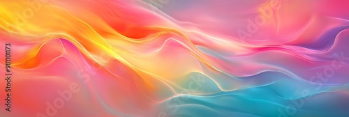 Elegant and Dreamy Abstract Colorful Background with Soft Waves - AI generated illustration.