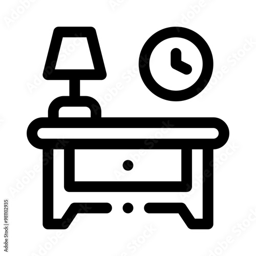 Nightstand line icon