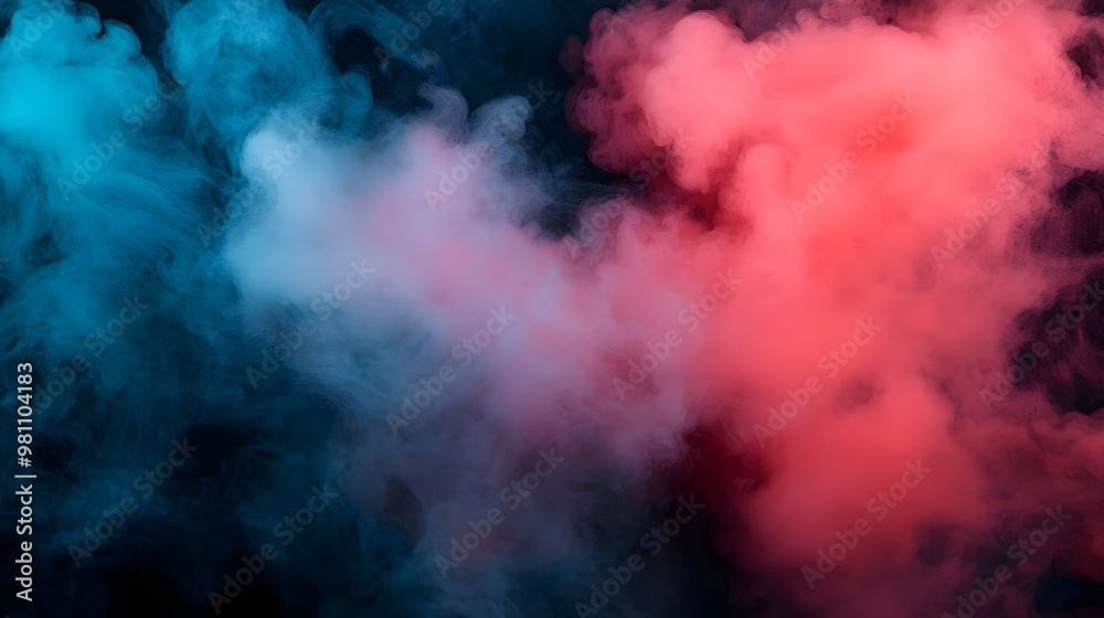 Abstract Blue & Red Smoke Background Abstract Blue & Red Smoke Background