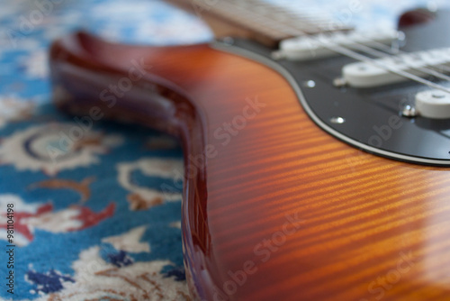 close up of an iconic electric guitar