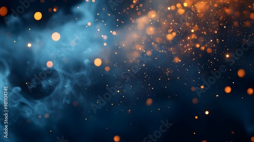 Abstract Blue and Orange Bokeh Background