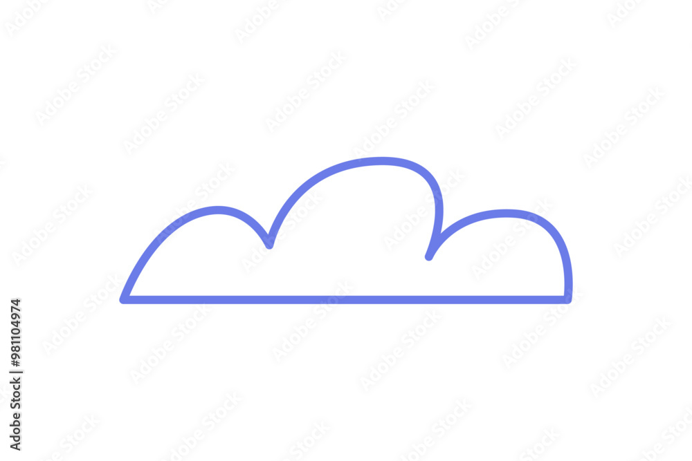 Simple cloud icon, gas and fume steam, cloud sky, symbol of night time in doodle style, simple weather icon flat vector illustration isolated on white background. Simple cloud icon, gas and fume steam, cloud sky, symbol of night time in doodle style, simple weather icon flat vector illustration isolated on white background.