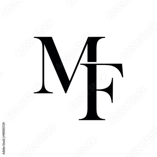 Luxury MF initial logo for company