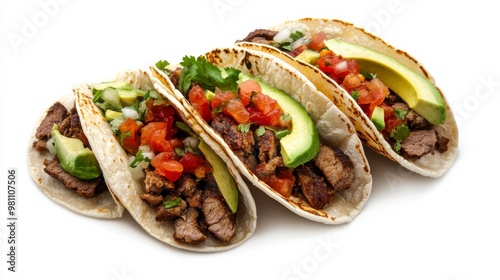 Delicious, freshly made tacos filled with seasoned meat, vibrant salsa, and fresh toppings, perfect for any food lover.