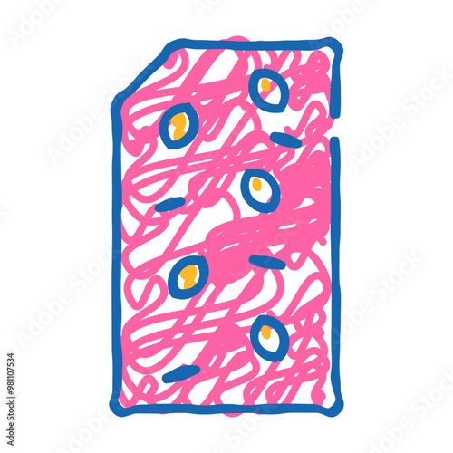 vegan chocolate doodle icon sketch vector. vegan chocolate sign. isolated symbol illustration