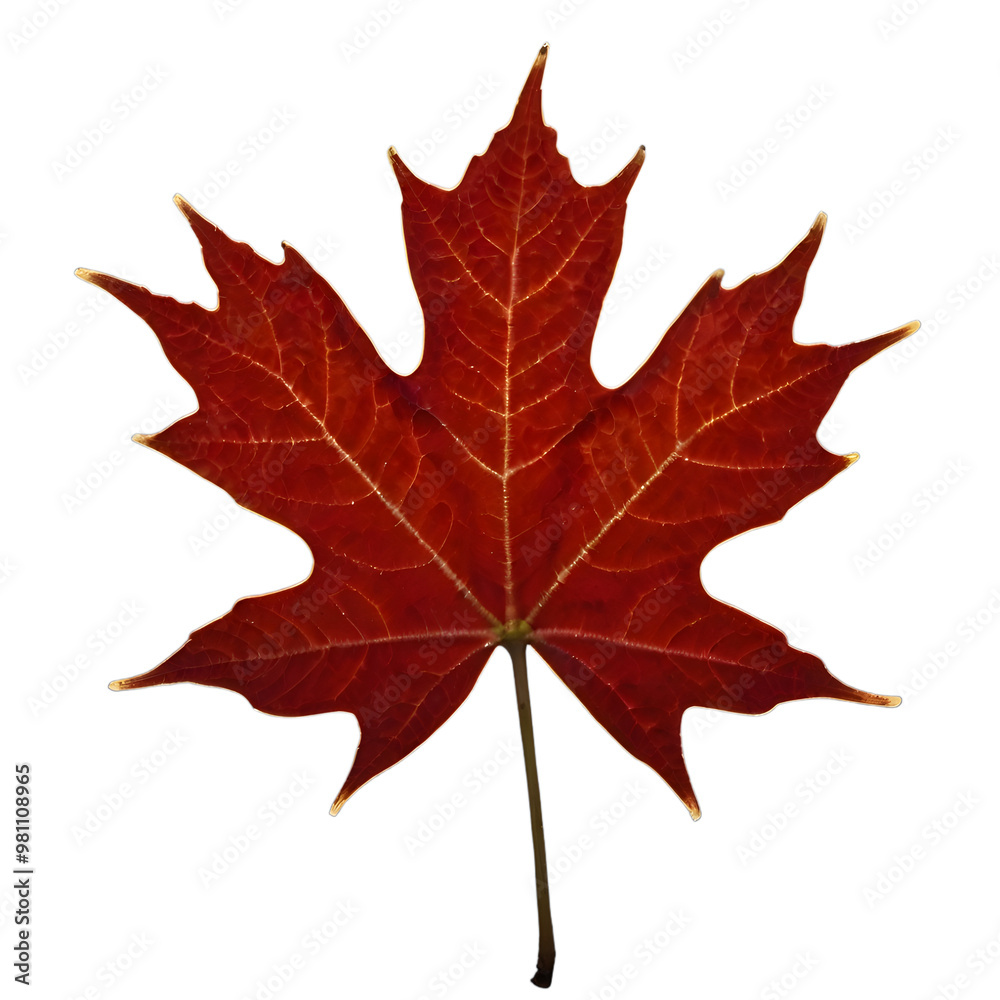 Naklejka premium Maple leaf , red maple leaf in autumn, fall season isolated on white, transparent background
