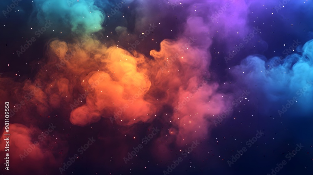 Abstract Nebula Space Background - Cosmic Dust and Stars Abstract Nebula Space Background - Cosmic Dust and Stars