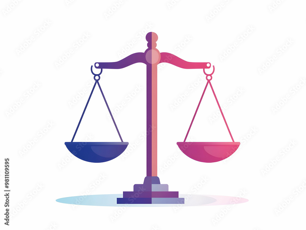 Flat Glossy Democracy Scales Concept: Close-Up of Shiny Balancing Scales for Civic Education on Policy Issues - Vector Illustration Flat Glossy Democracy Scales Concept: Close-Up of Shiny Balancing Scales for Civic Education on Policy Issues - Vector Illustration