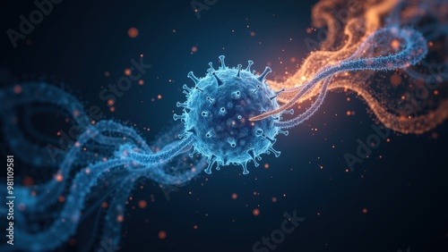 High-Resolution Depiction of Viral Pathogen Fusing with Biological Strand