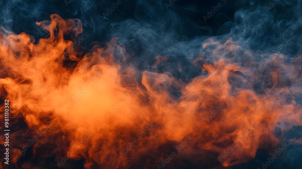 Abstract Orange Smoke Background Abstract Orange Smoke Background