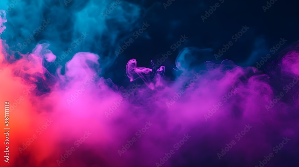 Fototapeta premium Abstract Purple and Blue Smoke Background