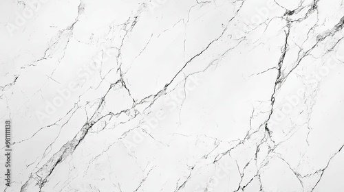 White Marble Surface with Black Veins