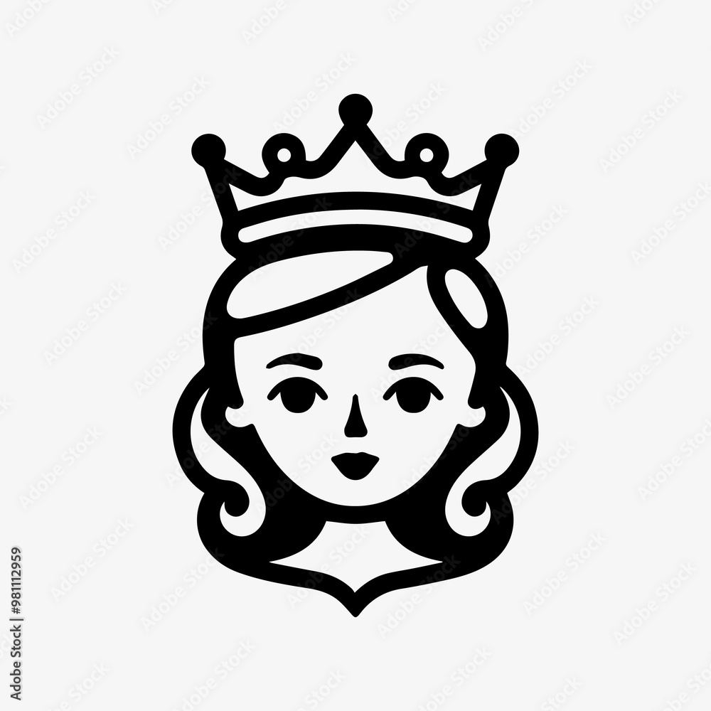 Queen  character line art illustration