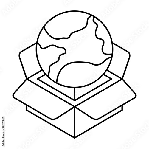 A perfect design icon of global delivery