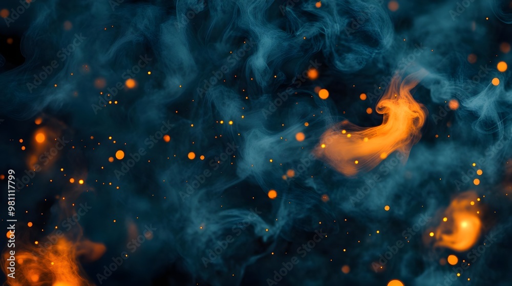 Abstract Smoke and Sparks Background Abstract Smoke and Sparks Background