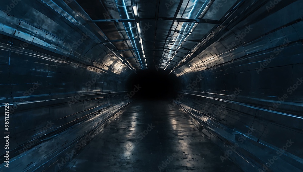 Abstract blue tunnel. Abstract blue tunnel.