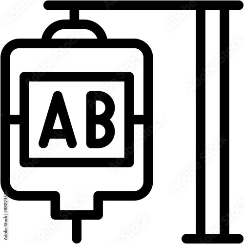Perfusion, Blood Bag, Blood Type, Transfusion, Hospital Icon
