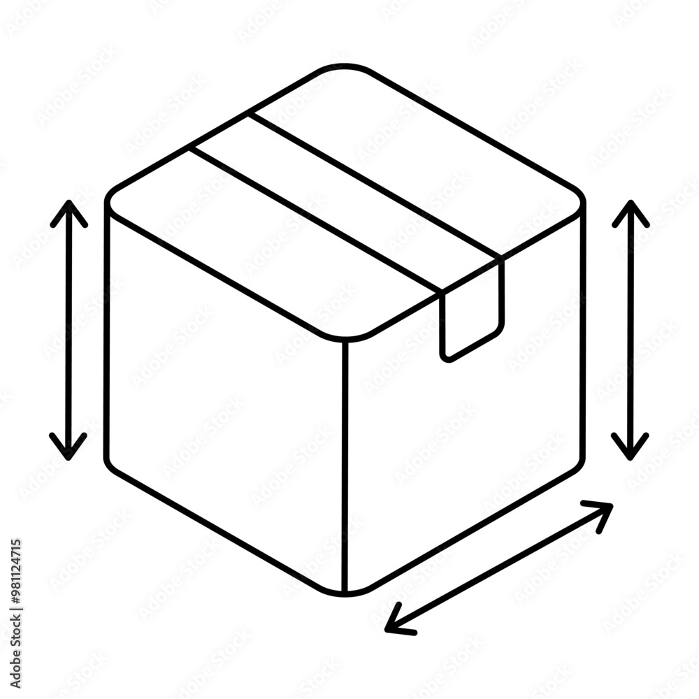 An editable design icon of carton An editable design icon of carton