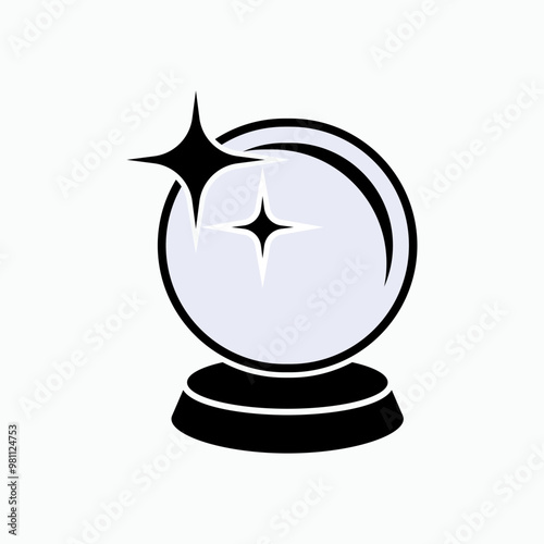 Prediction Icon. Paranormal, Mentalist Symbol.  