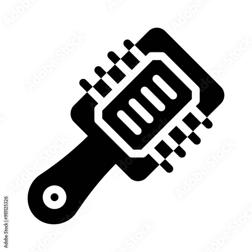hairbrush glyph icon
