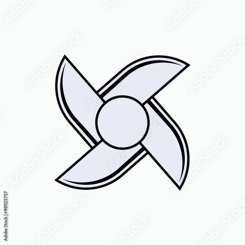 Wallpaper Mural Propeller Icon. Fan, Ventilator. Turbine, Swirl Symbol for Design, Presentation, Website or Apps Elements - Vector.  Torontodigital.ca