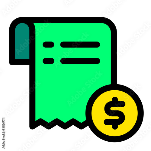 Invoice icon, Bussines, Payment, paycheck