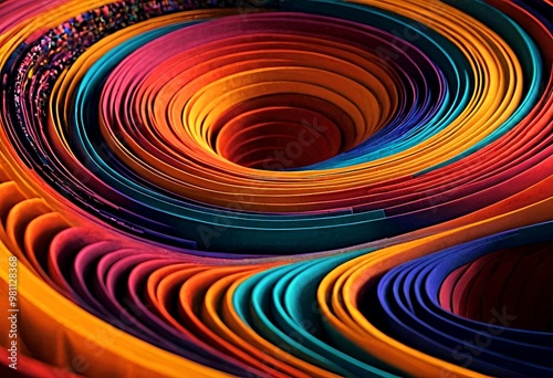 abstract background colorful visualization of the prototype of sound waves