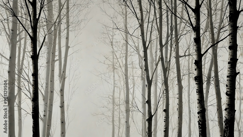 Abstract trees on a white web. Abstract trees on a white web.
