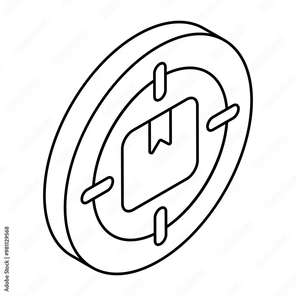 An editable design icon of target parcel 