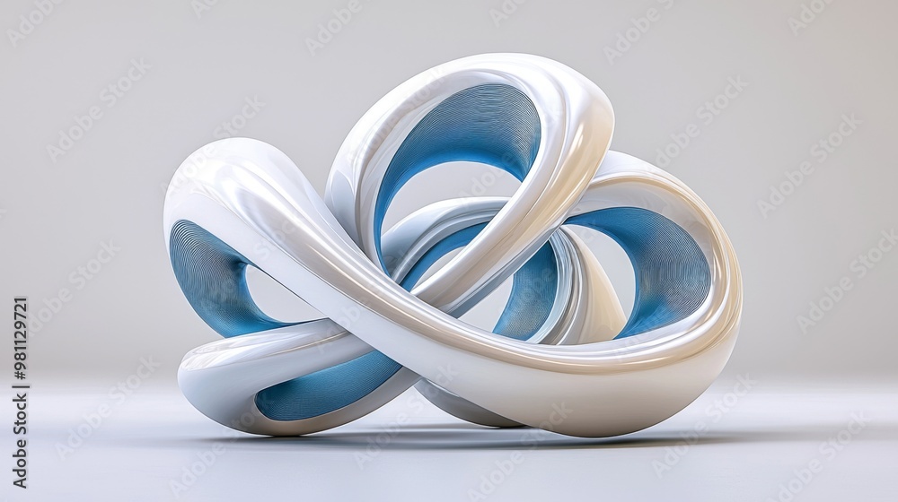 Abstract Sculptural Form with Smooth Curves and Details Abstract Sculptural Form with Smooth Curves and Details