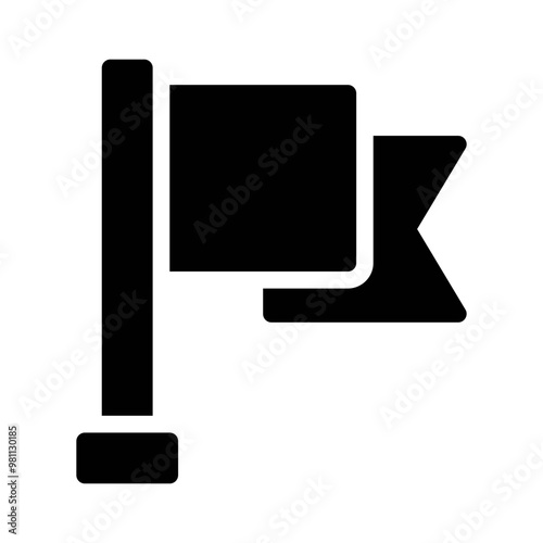 Military flag glyph icon