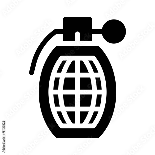 Hand grenade glyph icon
