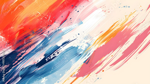 Colorful abstract brush stroke background