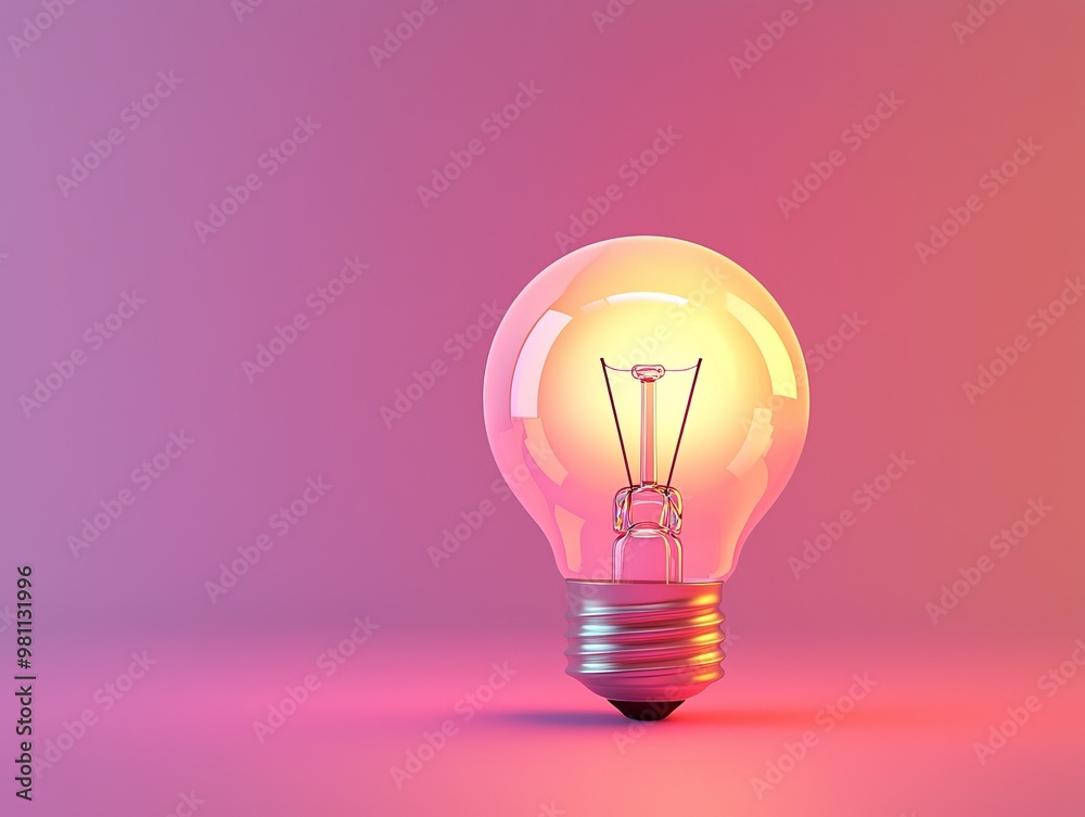 A close-up view of a glowing light bulb, showcasing its intricate filament against a soft pink backdrop, symbolizing innovation and ideas. A close-up view of a glowing light bulb, showcasing its intricate filament against a soft pink backdrop, symbolizing innovation and ideas.