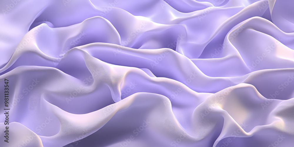 Obraz premium Abstract layers of silk folded drapery background. Levitating cloth design. 3d render illustration style.