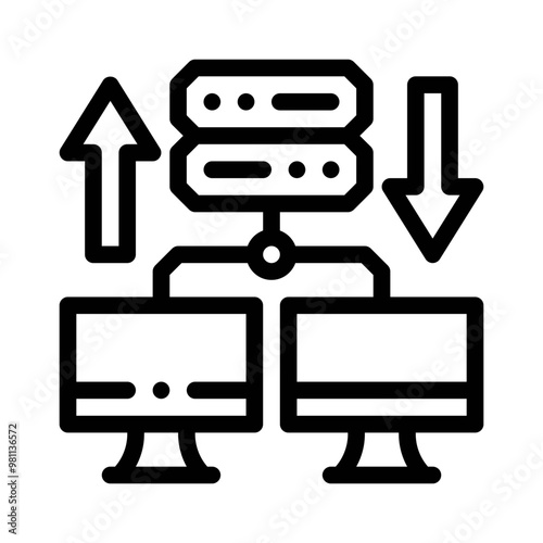 mesh network line icon