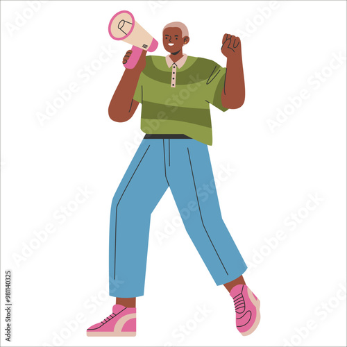 Young Businessman. Flat Vector Illustration