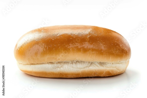 A close-up shot of a delicious-looking sandwich on a clean white surface, perfect for food and cuisine images