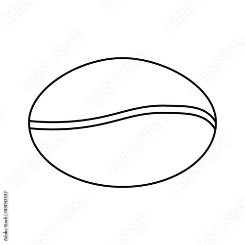 single coffee bean icon vector