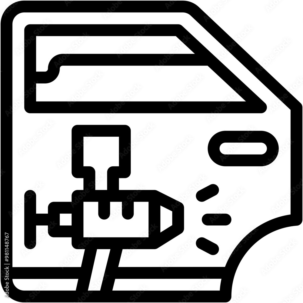 Airbrush, Car Door, Transportation, Repair, Car, Paint Icon Airbrush, Car Door, Transportation, Repair, Car, Paint Icon