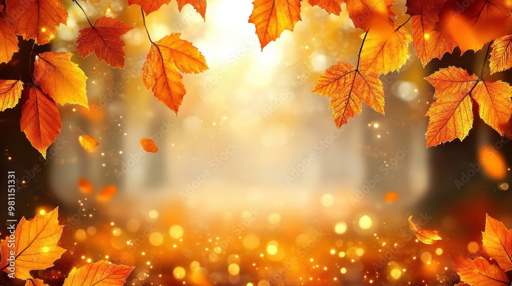 Autumn outdoor nature scenery in illustration style Autumn outdoor nature scenery in illustration style