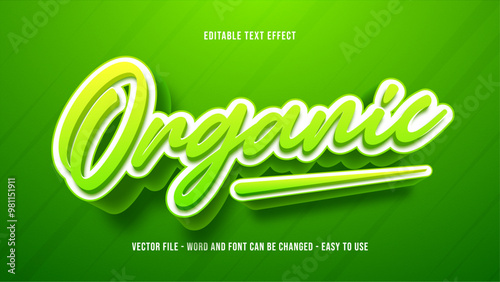 Organic text effect, natural editable text style effect