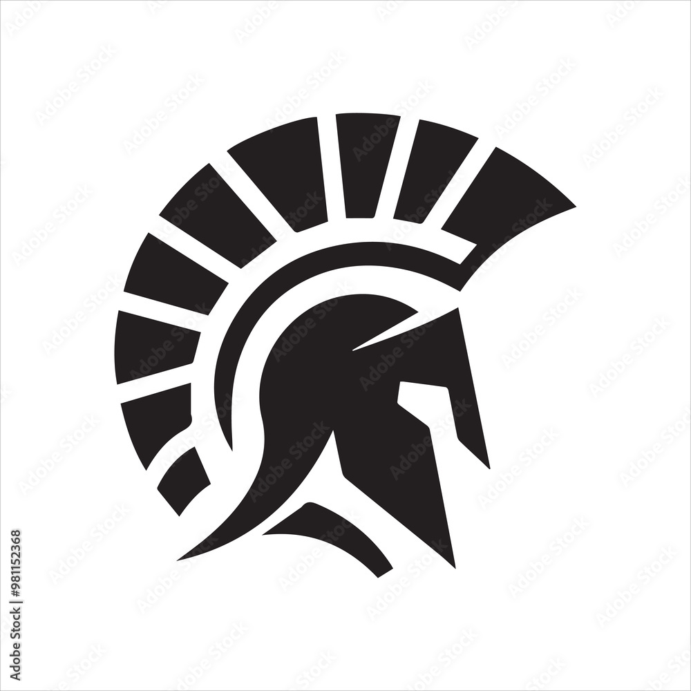 spartan logo, simple knight, black and white spartan logo, simple knight, black and white