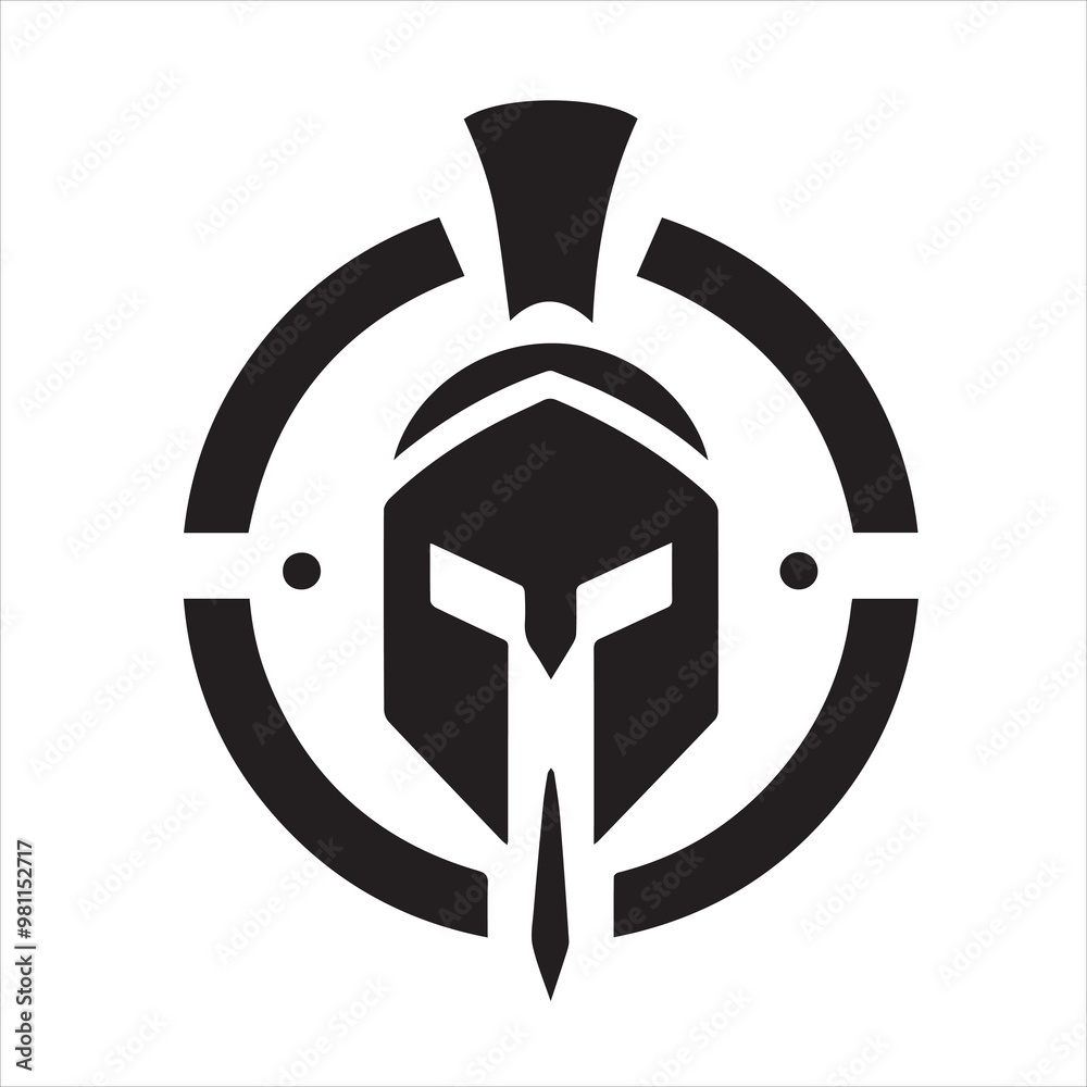 spartan logo, simple knight, black and white spartan logo, simple knight, black and white