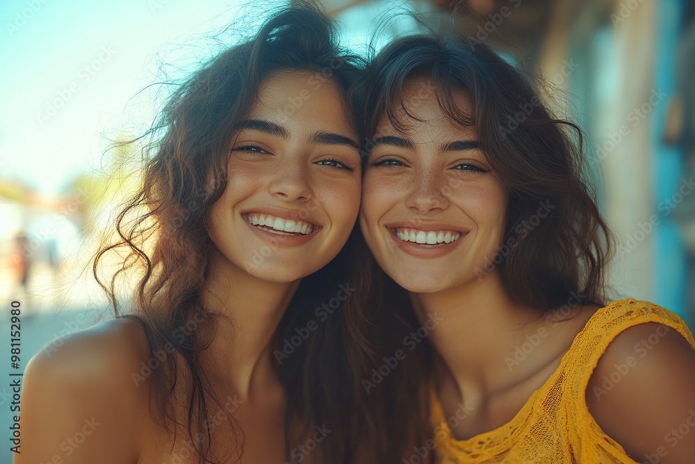 Two Young Women Exploring and Enjoying Their Time Together as Tourists Two Young Women Exploring and Enjoying Their Time Together as Tourists