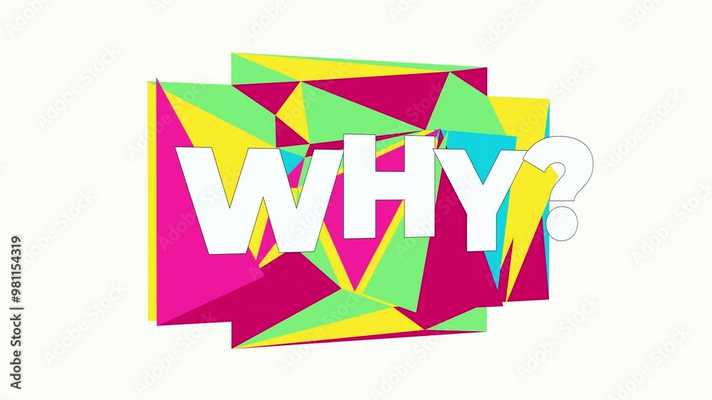 WHY? typography banner on origami paper alphabet on transparent background WHY? typography banner on origami paper alphabet on transparent background
