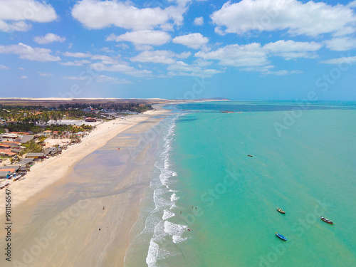 Beautiful landscape of Prea beach, close to Jericoaora, Ceara, Brazil. photo