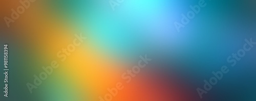 Yellow stripe on blue background. Bright colors banner. Colorful defocused abstraction.