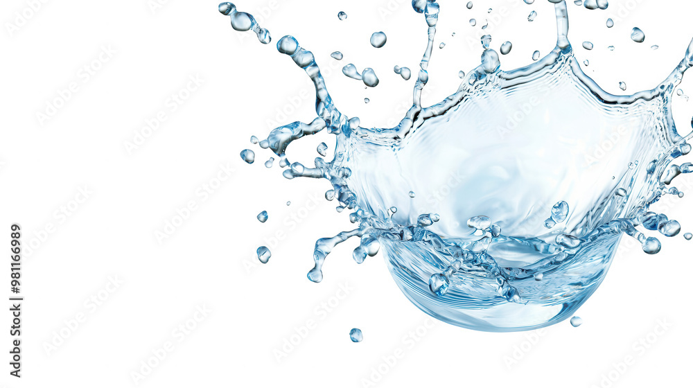 A stunning splash of clear water captured in motion, bringing a sense of freshness and vitality to any visual project. A stunning splash of clear water captured in motion, bringing a sense of freshness and vitality to any visual project.
